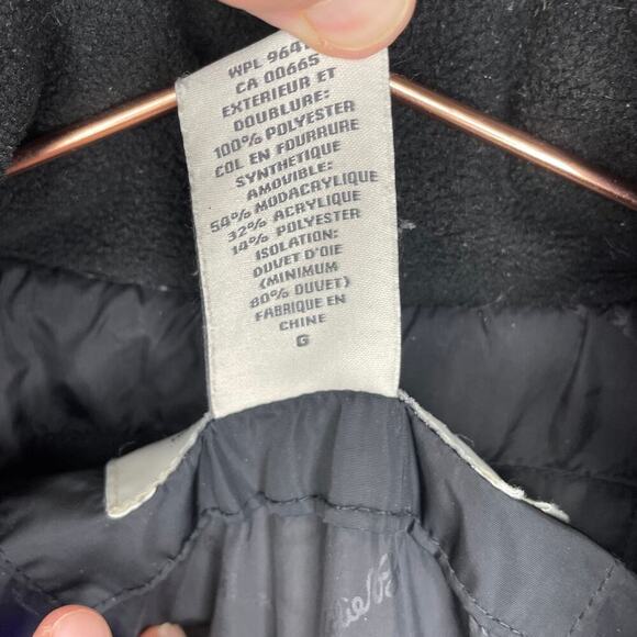 Eddie Bauer Womens Lodge Goose Down Quilted Black Parka without hood size Large - Picture 9 of 12